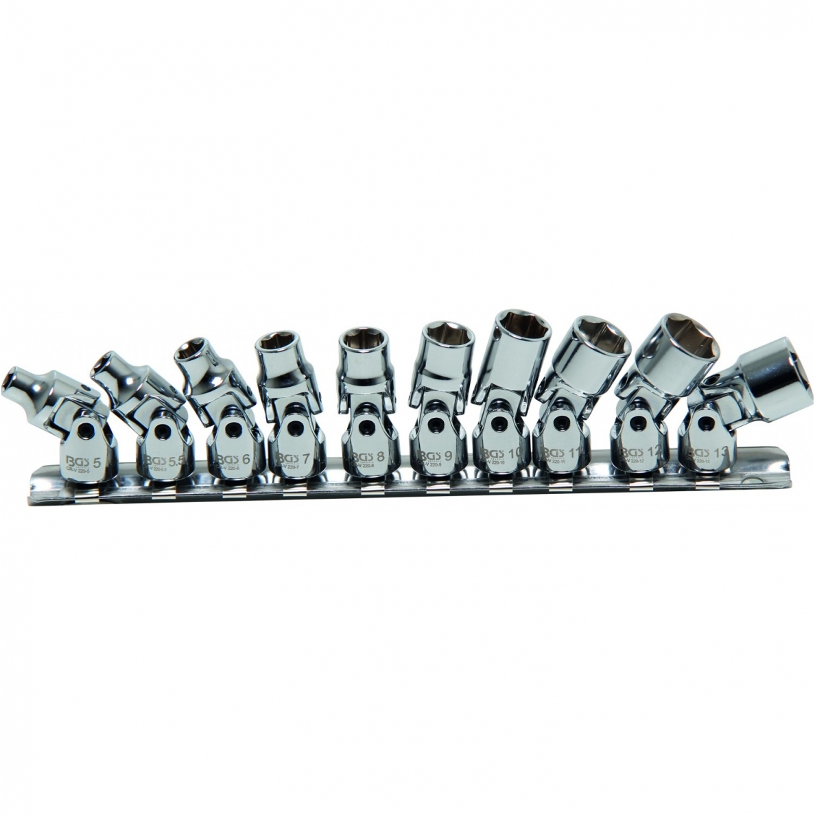 Šarnyrinių 6-kampių galvučių rinkinys 1/4", Pro Torque®, 5 - 13 mm, 10vnt. Šarnyrinių 6-kampių galvučių rinkinys 1/4", Pro Torque®, 5 - 13 mm, 10vnt.