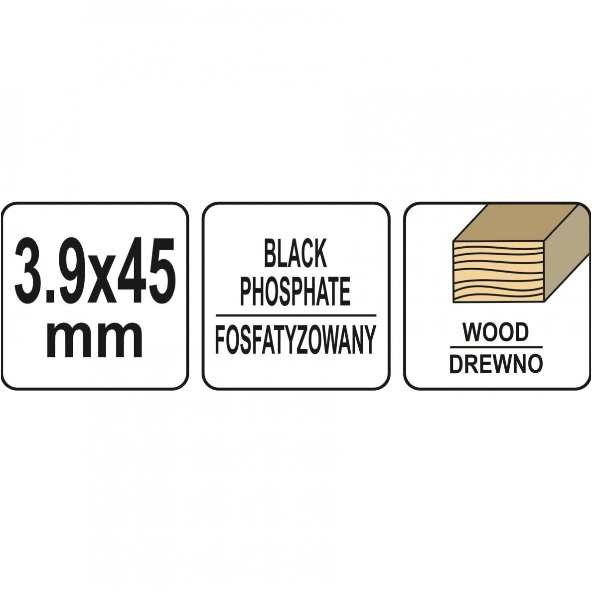 Savisriegiai į medį fosfatuoti ant juostelės 3,9 x 45mm. 1000vnt. 4