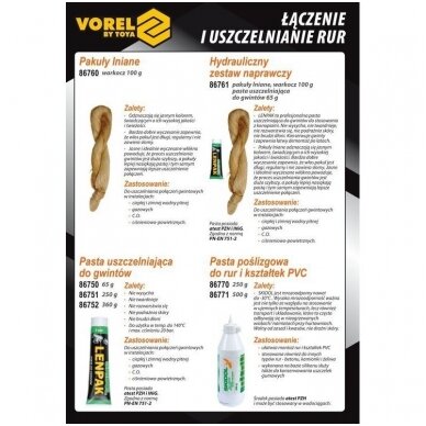 Santechninė pasta dujiniams ir vandens sriegiams 65g. 1