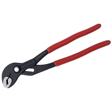 Santechninės (Cobra) replės fiksuojamos mygtuku 240 mm. Santechninės (Cobra) replės fiksuojamos mygtuku 240 mm.