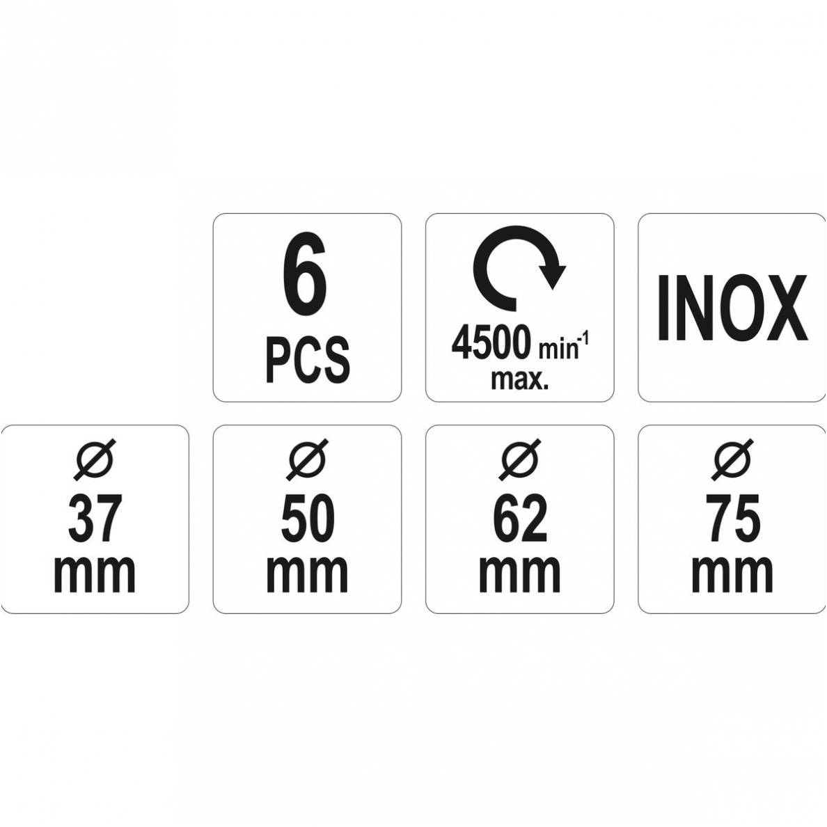 Šepečių rinkinys su kotu nerūdijantis plienas INOX - 6vnt. 3 Šepečių rinkinys su kotu nerūdijantis plienas INOX - 6vnt. 3