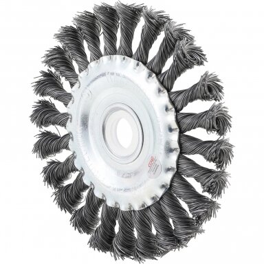 Šepetys disko tipo stambus plienas Ø 125 mm Šepetys disko tipo stambus plienas Ø 125 mm