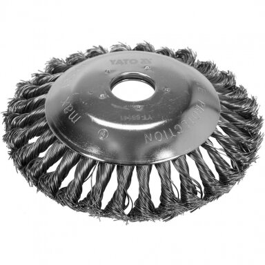 Šepetys puodo tipo trimeriams susuktas 150mm. 25,4mm. Šepetys puodo tipo trimeriams susuktas 150mm. 25,4mm.
