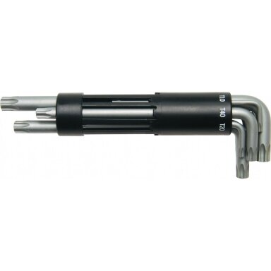 Šešiakampių raktų komplektas TORX 8vnt, CR-V, T10-50 Šešiakampių raktų komplektas TORX 8vnt, CR-V, T10-50
