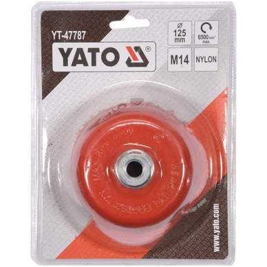 Šepetys puodo tipo, Nailonas M14 - 125mm. 2 Šepetys puodo tipo, Nailonas M14 - 125mm. 2