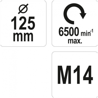 Šepetys vielinis puodo tipo  su žiedu, susuktas M14 - Ø 125mm. 3