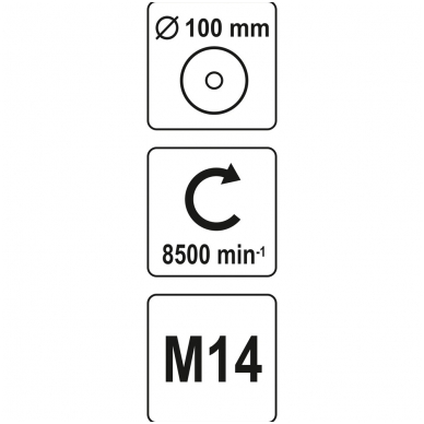 Šepetys vielinis puodo tipo, susuktas 100mm, M14 2 Šepetys vielinis puodo tipo, susuktas 100mm, M14 2