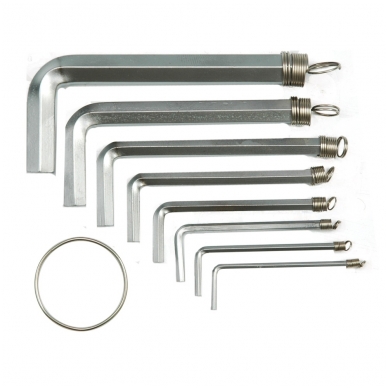 Šešiakampių raktų komplektas / hex / 8vnt. 2 - 10mm Šešiakampių raktų komplektas / hex / 8vnt. 2 - 10mm