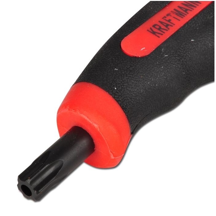T-rankenėlių atsuktuvų rinkinys T-Star su skyle (Torx) T10-T50 9vnt. 5 T-rankenėlių atsuktuvų rinkinys T-Star su skyle (Torx) T10-T50 9vnt. 5