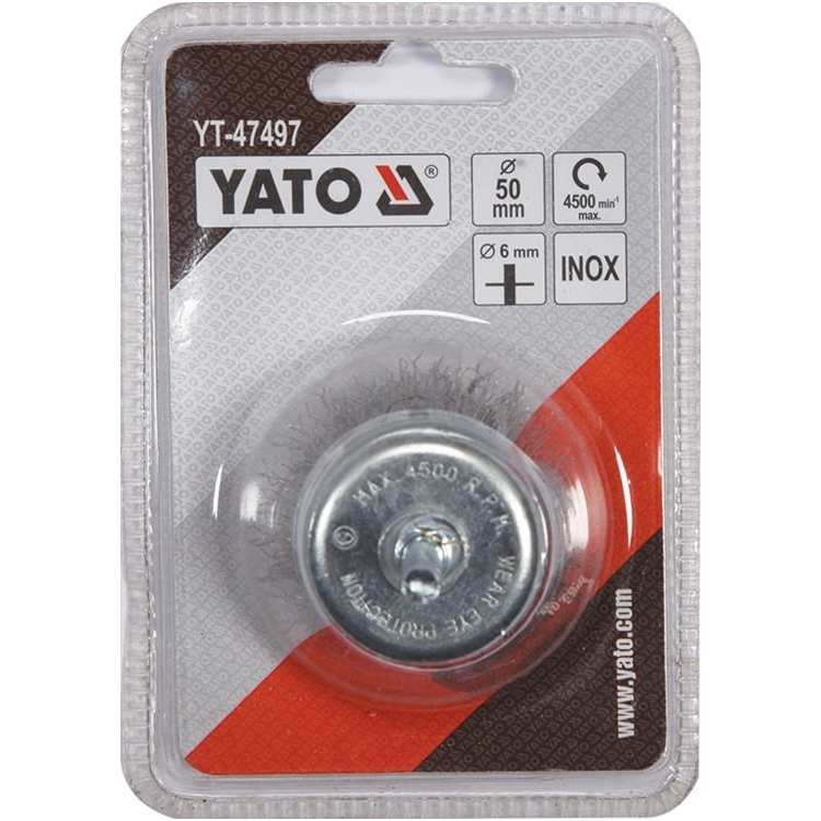 Šepetys puodo tipo su kotu nerūdijantis plienas - INOX 50mm. 2 Šepetys puodo tipo su kotu nerūdijantis plienas - INOX 50mm. 2