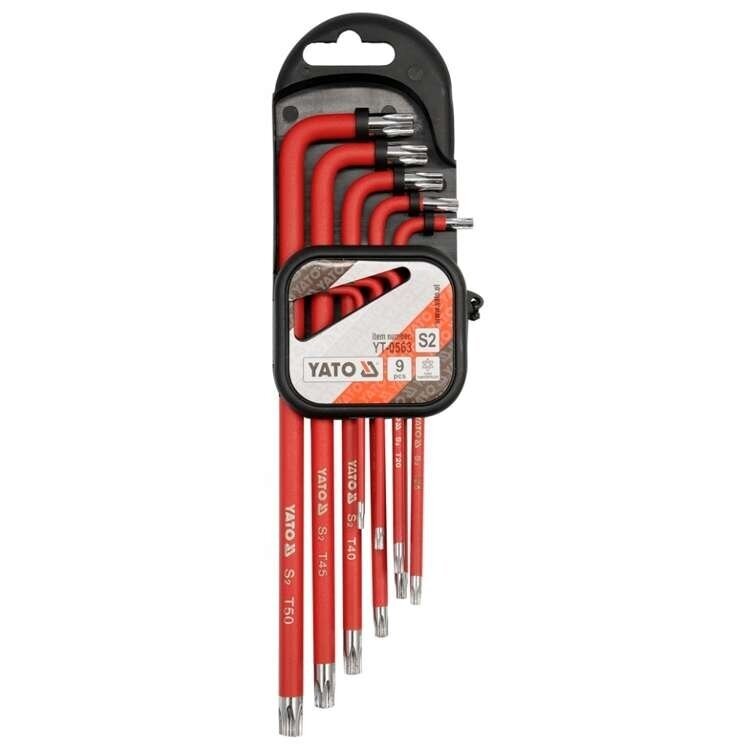 Šešiakampių lenktų žvaigždučių rinkinys 9vnt. TORX, S2 Šešiakampių lenktų žvaigždučių rinkinys 9vnt. TORX, S2
