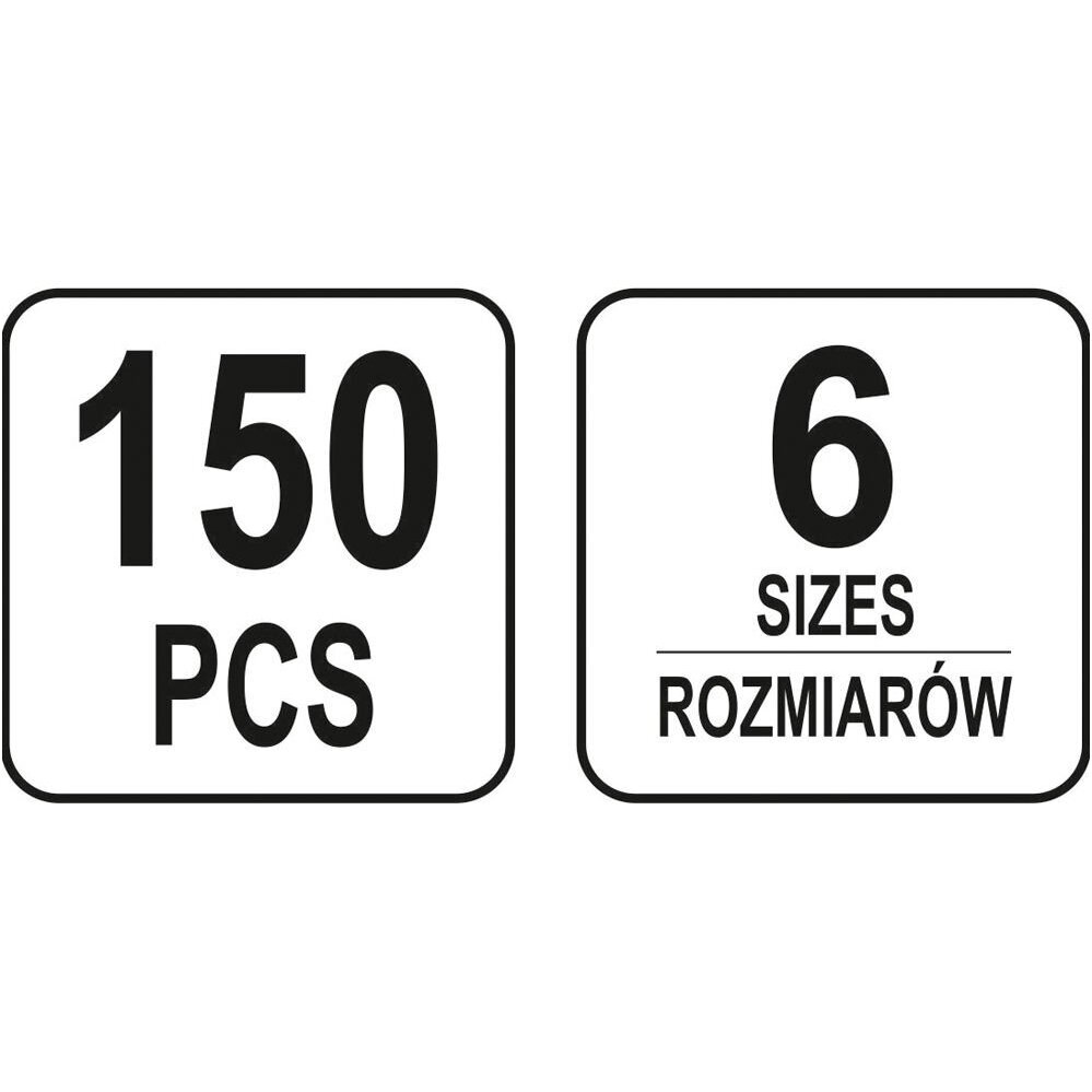 Segtukų rinkinys R tipo -Ø 2,4 - 4,0 mm--150 vnt. 4