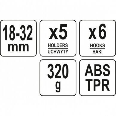 Sieninė kabykla sodo ir buities įrankiams 3 Sieninė kabykla sodo ir buities įrankiams 3