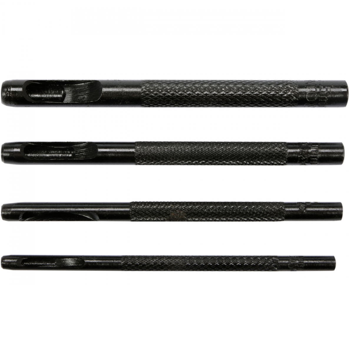 Skylių išmušėjų komplektas odoje, gumoje ir kt. 2, 3, 4, 5 mm, 4vnt. 1 Skylių išmušėjų komplektas odoje, gumoje ir kt. 2, 3, 4, 5 mm, 4vnt. 1