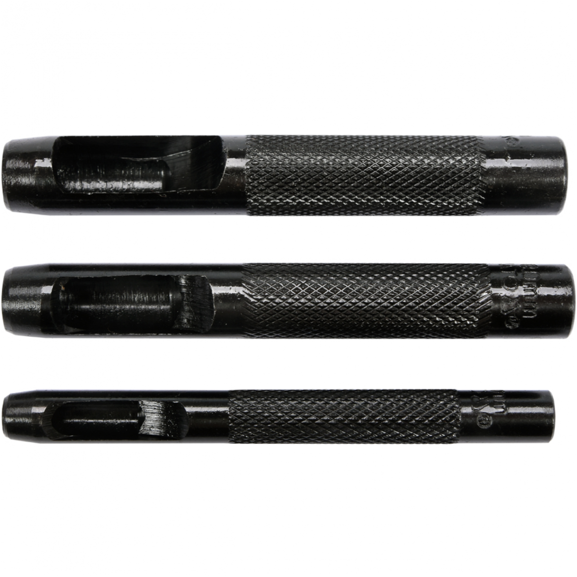 Skylių išmušėjų komplektas odoje, gumoje ir kt. 6, 8, 10 mm, 3vnt. 1