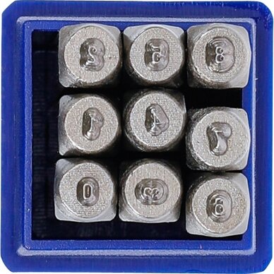 Skaičių išmušėjų rinkinys 2mm. 1 Skaičių išmušėjų rinkinys 2mm. 1