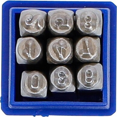 Skaičių išmušėjų rinkinys 3mm. 1 Skaičių išmušėjų rinkinys 3mm. 1
