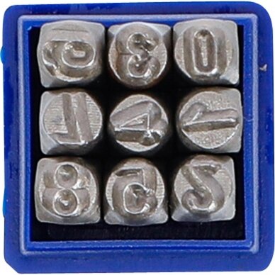 Skaičių išmušėjų rinkinys 5mm. 1 Skaičių išmušėjų rinkinys 5mm. 1