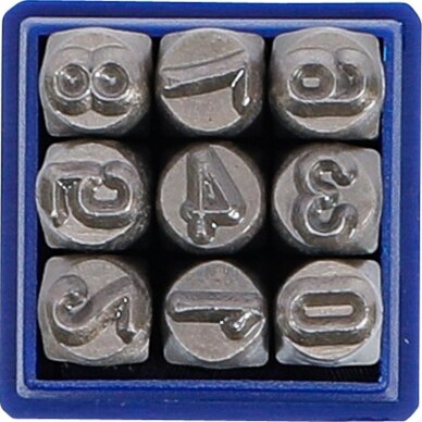 Skaičių išmušėjų rinkinys 6mm. 1 Skaičių išmušėjų rinkinys 6mm. 1