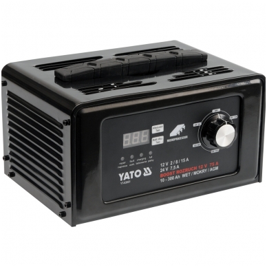 Skaitmeninis pakrovėjas DC 12V 15A / DC 24V 7.5A su 75AMP užvedimo funkcija 2 Skaitmeninis pakrovėjas DC 12V 15A / DC 24V 7.5A su 75AMP užvedimo funkcija 2