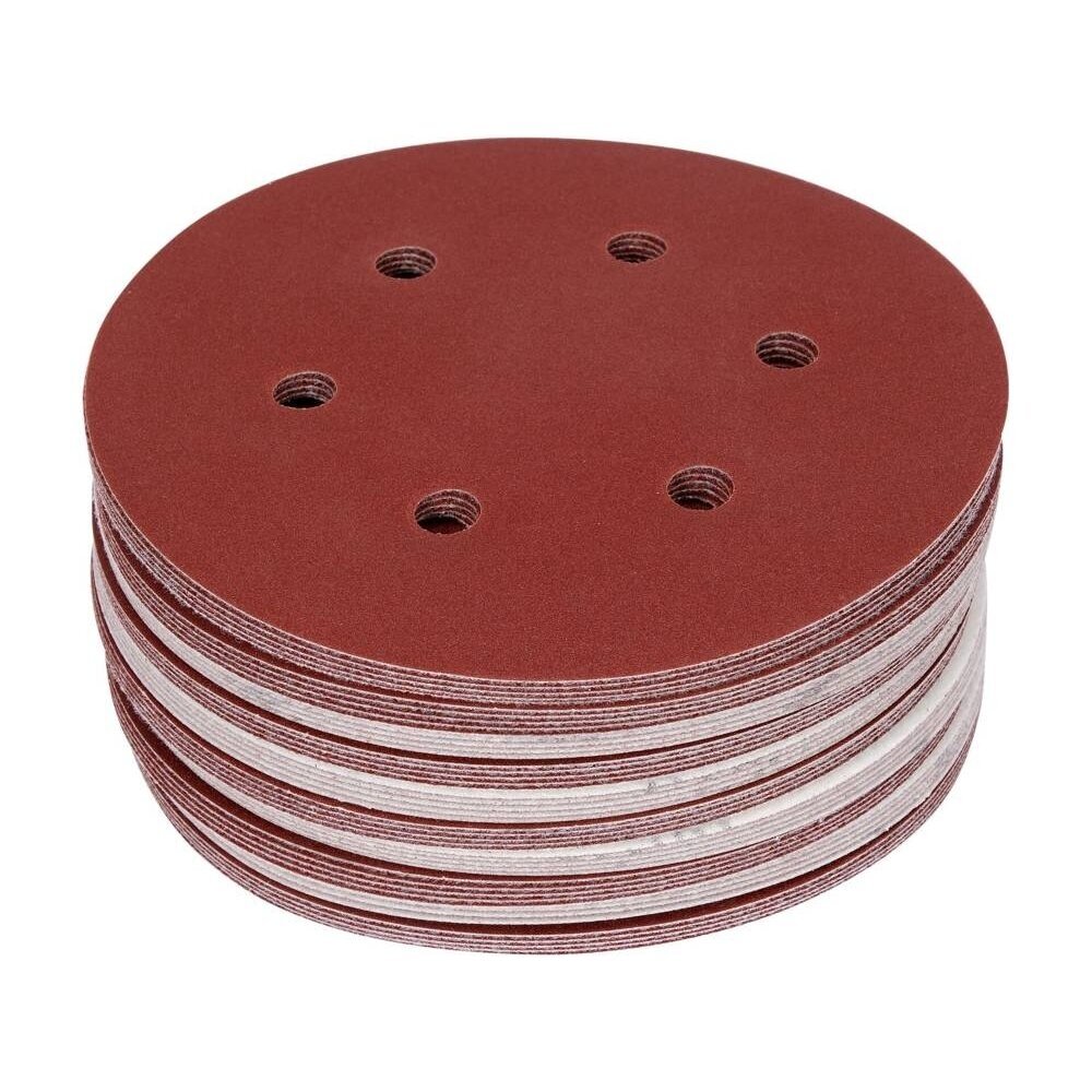 Šlifavimo popierius {velcro) 6 skylės 150mm. / P180 50vnt. Šlifavimo popierius {velcro) 6 skylės 150mm. / P180 50vnt.
