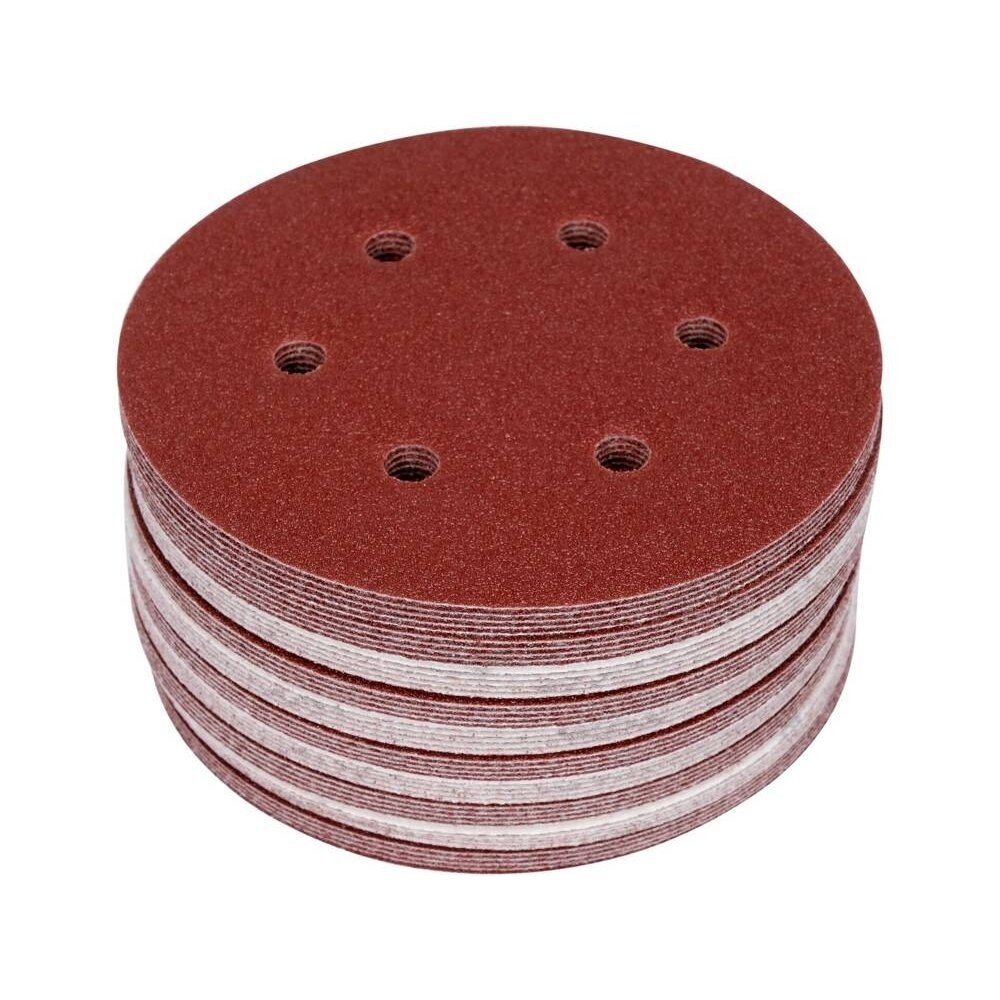 Šlifavimo popierius {velcro) 6 skylės 150mm. / P60 50vnt. Šlifavimo popierius {velcro) 6 skylės 150mm. / P60 50vnt.