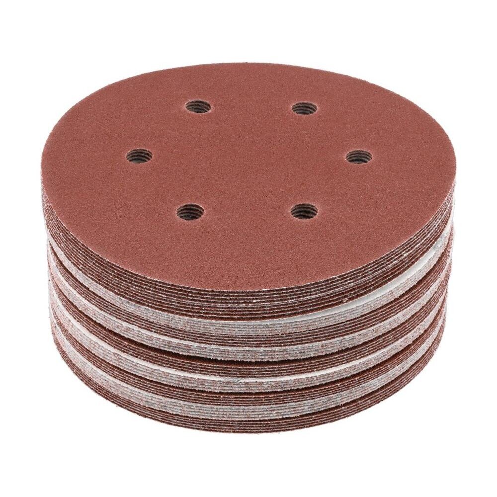 Šlifavimo popierius {velcro) 6 skylės 150mm. / P80 50vnt.