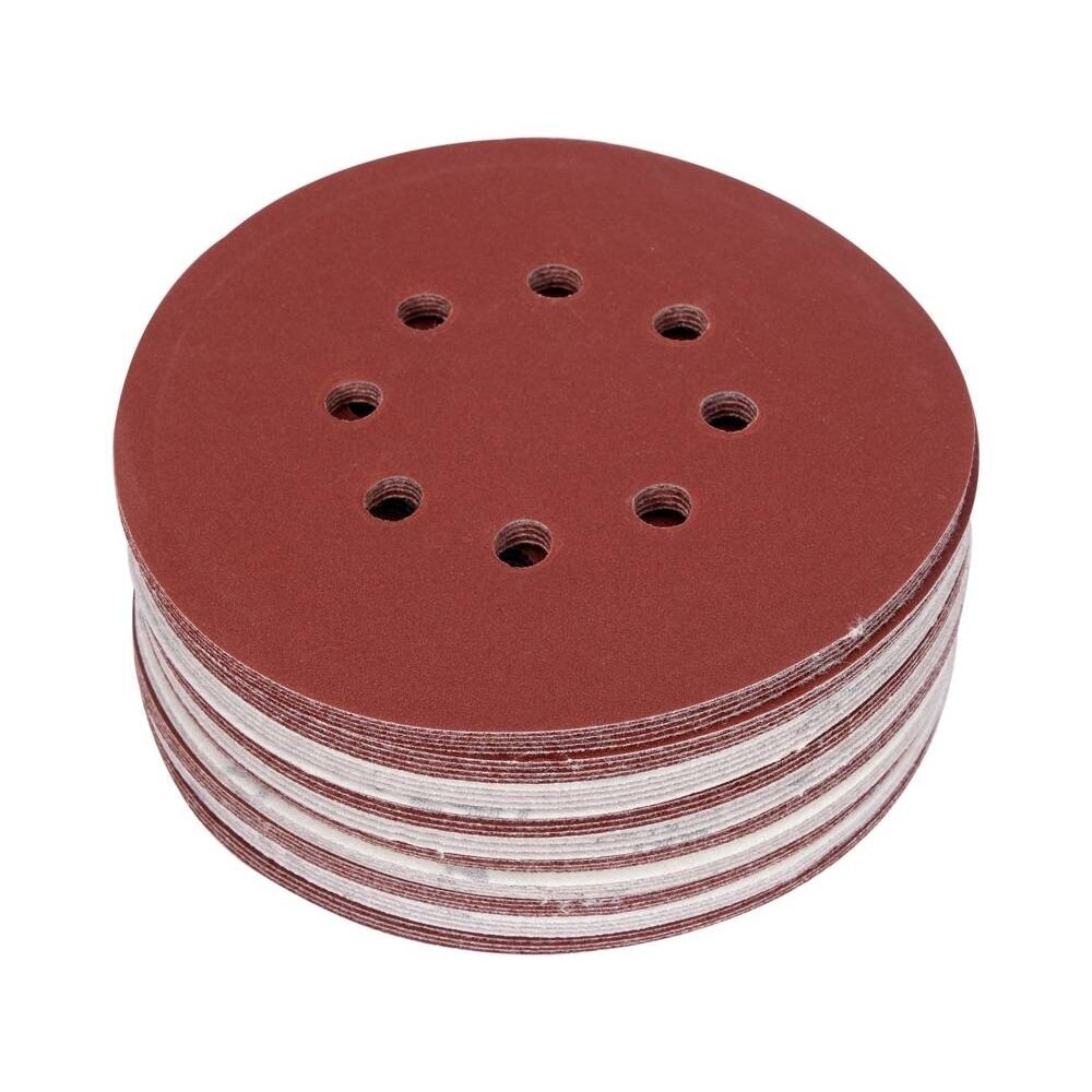 Šlifavimo popierius {velcro) 8 skylės 150mm. / P240 50vnt. Šlifavimo popierius {velcro) 8 skylės 150mm. / P240 50vnt.