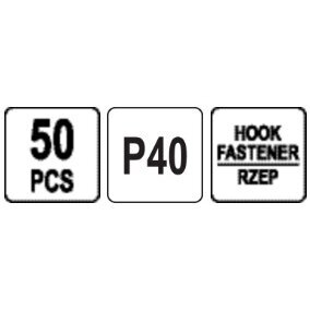 Šlifavimo popierius {velcro) 8 skylės 150mm. / P40 50vnt. 2 Šlifavimo popierius {velcro) 8 skylės 150mm. / P40 50vnt. 2