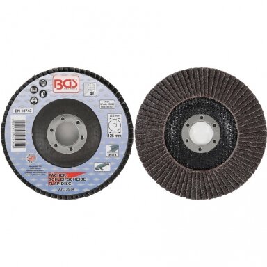 Šlifavimo diskas lapelinis Ø125mm. K40 Šlifavimo diskas lapelinis Ø125mm. K40