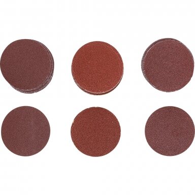 Šlifavimo padai / šlifavimo rinkinys Ø 50mm. K 60 - 80 - 120 30vnt. Šlifavimo padai / šlifavimo rinkinys Ø 50mm. K 60 - 80 - 120 30vnt.