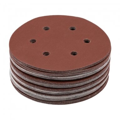 Šlifavimo popierius {velcro) 6 skylės 150 mm. / P240 50vnt. Šlifavimo popierius {velcro) 6 skylės 150 mm. / P240 50vnt.