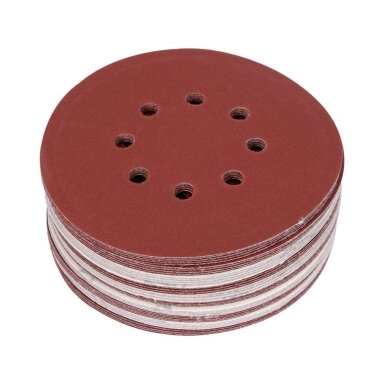 Šlifavimo popierius {velcro) 8 skylės 150mm. / P240 50vnt. Šlifavimo popierius {velcro) 8 skylės 150mm. / P240 50vnt.