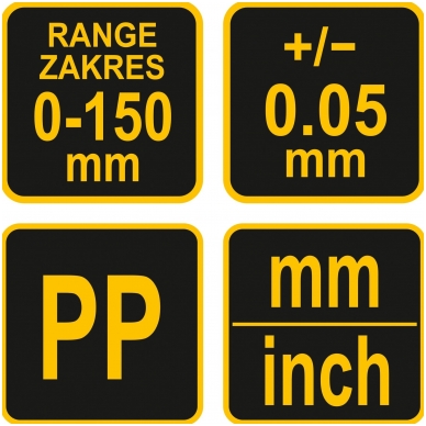 Slankmatis plastikinis - 0-150mm. 3 Slankmatis plastikinis - 0-150mm. 3