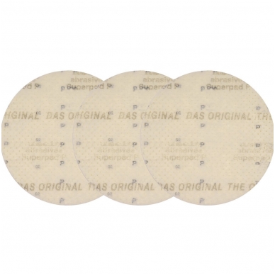 Šlifavimo diskas perforuotas veliūras šlifavimas be dulkių 225mm. P120 - 3vnt. 1 Šlifavimo diskas perforuotas veliūras šlifavimas be dulkių 225mm. P120 - 3vnt. 1