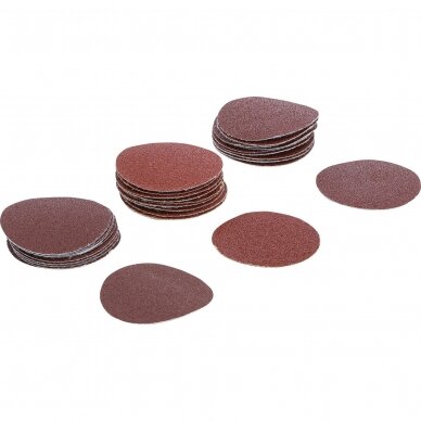 Šlifavimo padai / šlifavimo rinkinys Ø 50mm. K 60 - 80 - 120 30vnt. 1 Šlifavimo padai / šlifavimo rinkinys Ø 50mm. K 60 - 80 - 120 30vnt. 1