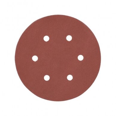 Šlifavimo popierius {velcro) 6 skylės 150 mm. / P240 50vnt. 1 Šlifavimo popierius {velcro) 6 skylės 150 mm. / P240 50vnt. 1
