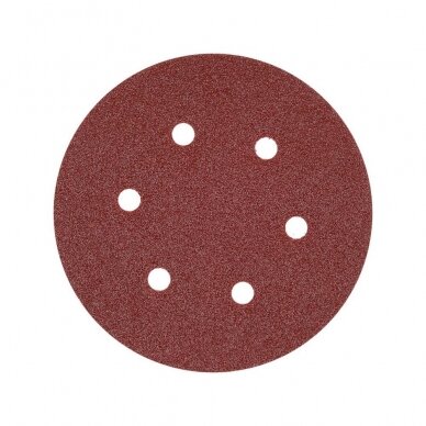 Šlifavimo popierius {velcro) 6 skylės 150mm. / P60 50vnt. 1