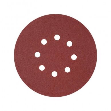 Šlifavimo popierius {velcro) 8 skylės 150mm. / P240 50vnt. 1