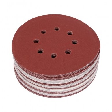 Šlifavimo popierius {velcro) 8 skylės 150mm. / P240 50vnt. Šlifavimo popierius {velcro) 8 skylės 150mm. / P240 50vnt.