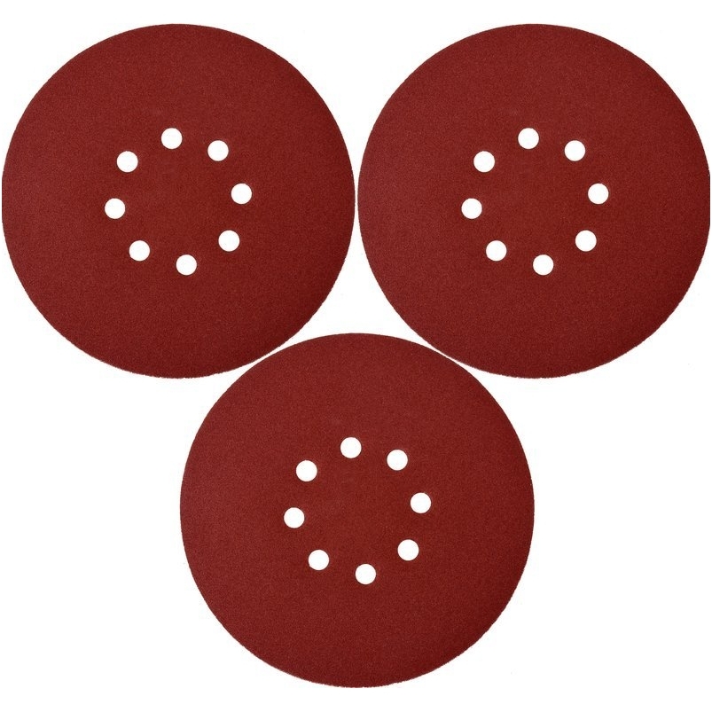 Šlifavimo popierius (velcro) apvalus su skylėm 180mm. P60 - 3vnt. Šlifavimo popierius (velcro) apvalus su skylėm 180mm. P60 - 3vnt.