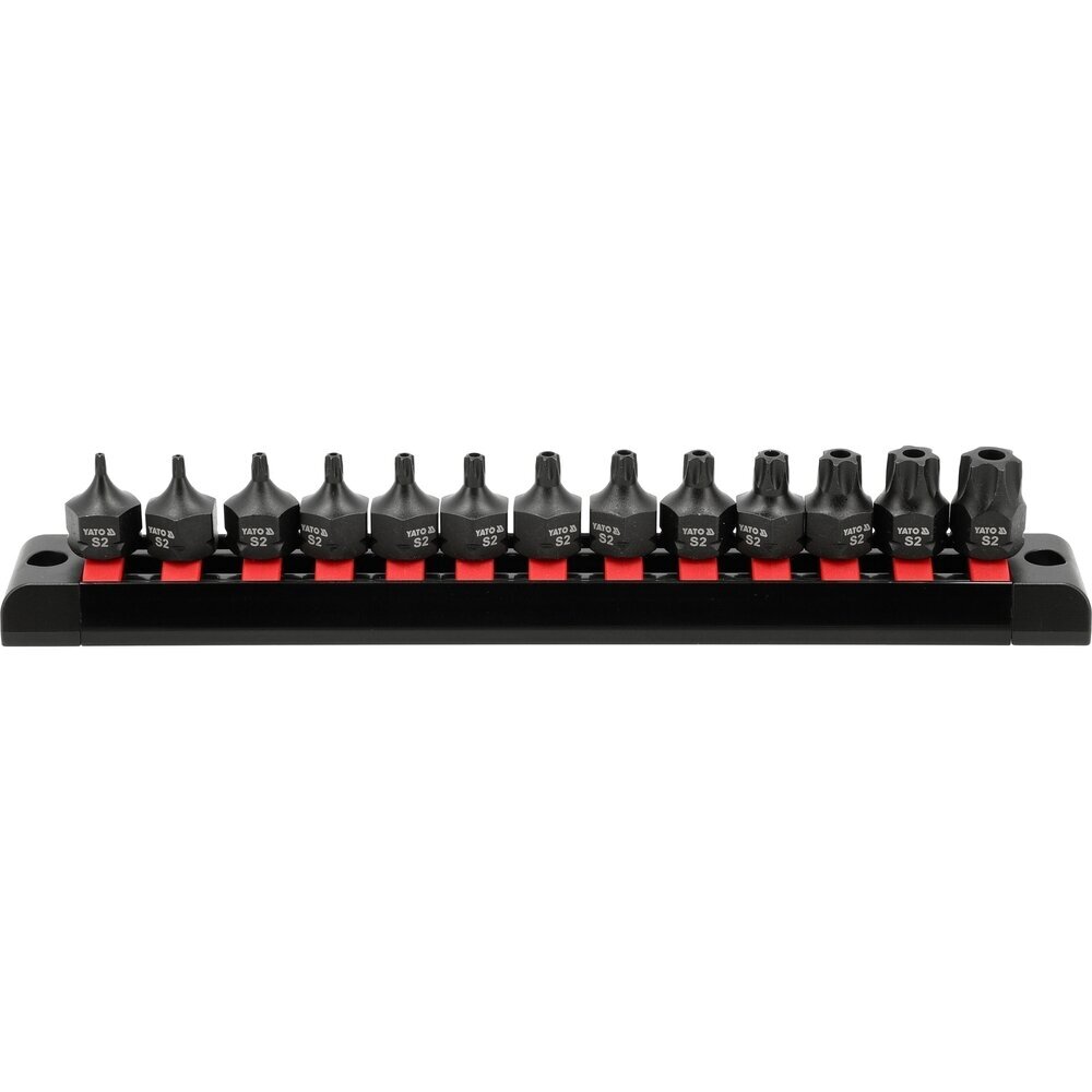 Smūginiai antgaliukai su skylutėmis TORX T10 - T70 3/8" 13 vnt Smūginiai antgaliukai su skylutėmis TORX T10 - T70 3/8" 13 vnt