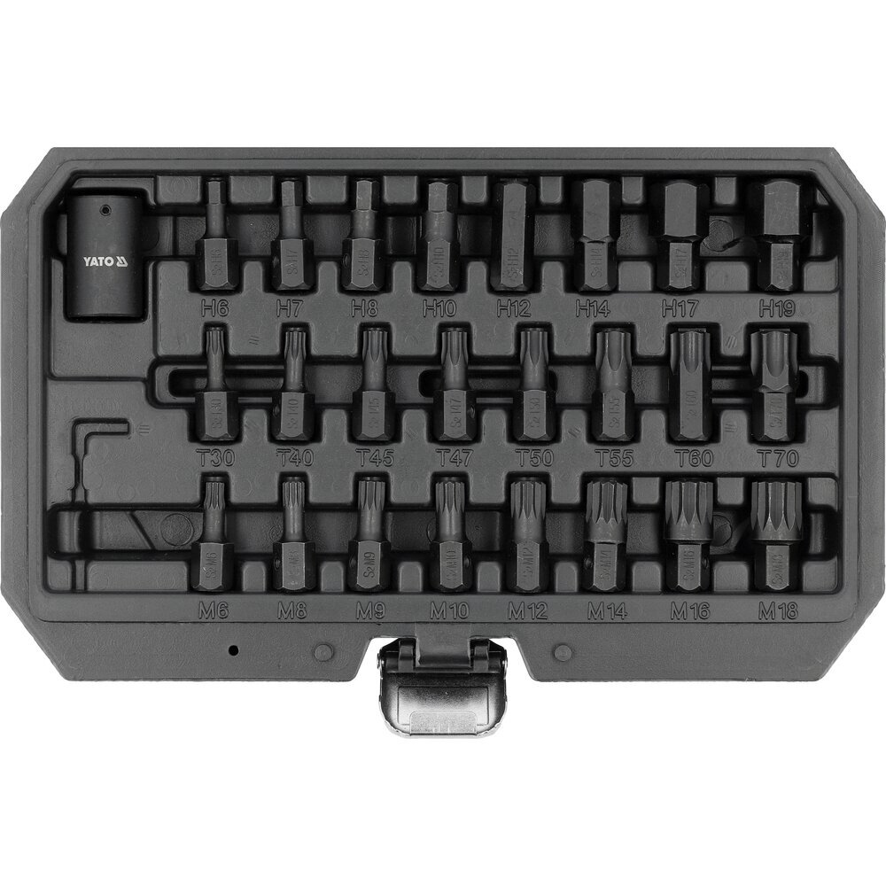 Smūginių antgalių rinkinys 1/2" 25vnt. 1 Smūginių antgalių rinkinys 1/2" 25vnt. 1