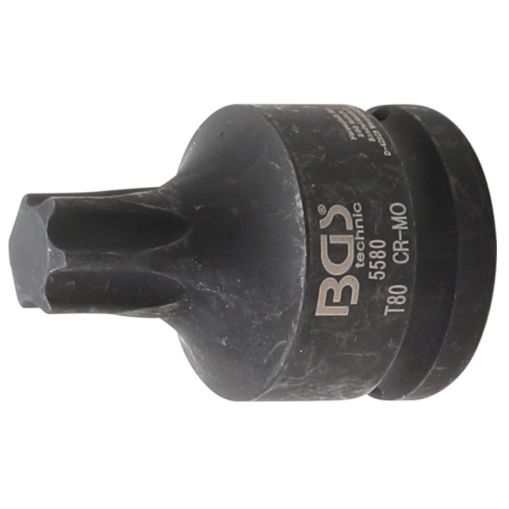Smūginis antgalis - 20 mm (3/4") T-Star (Torx) T80 Smūginis antgalis - 20 mm (3/4") T-Star (Torx) T80