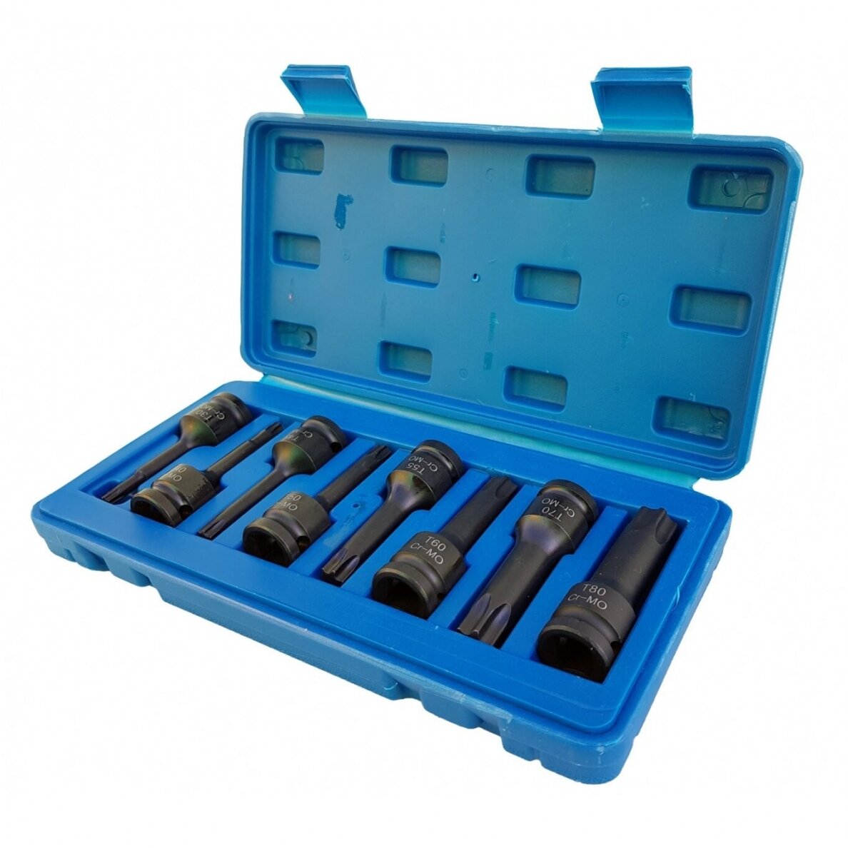 Smūginiai antgaliai (1/2") T-Star (Torx) T30 - T80 8vnt. 1