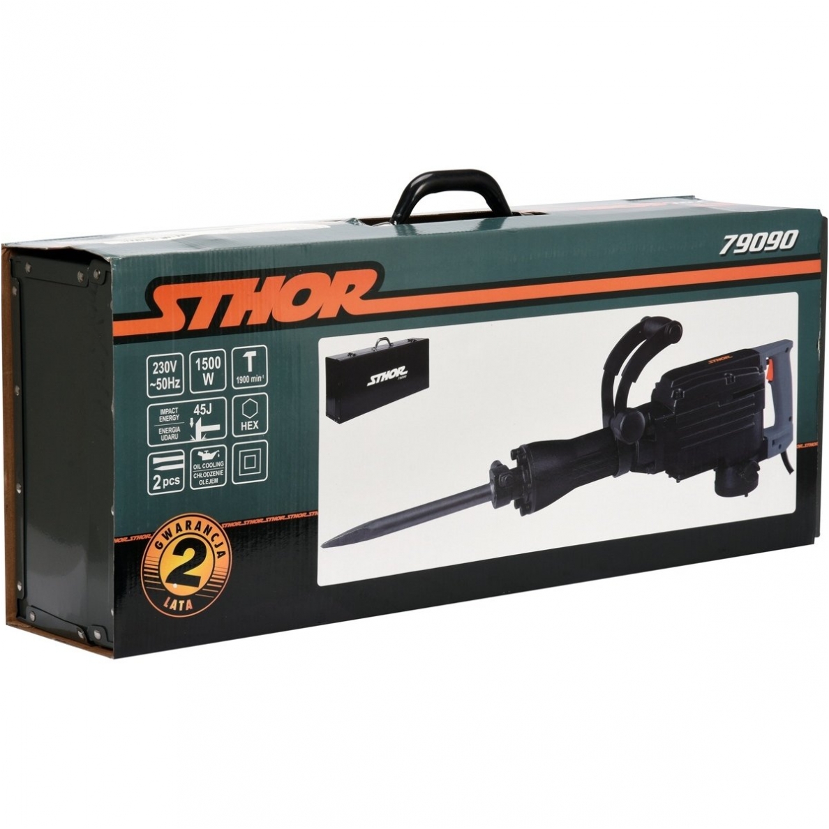 Smūginis griovimo plaktukas 45J 1500W 4 Smūginis griovimo plaktukas 45J 1500W 4