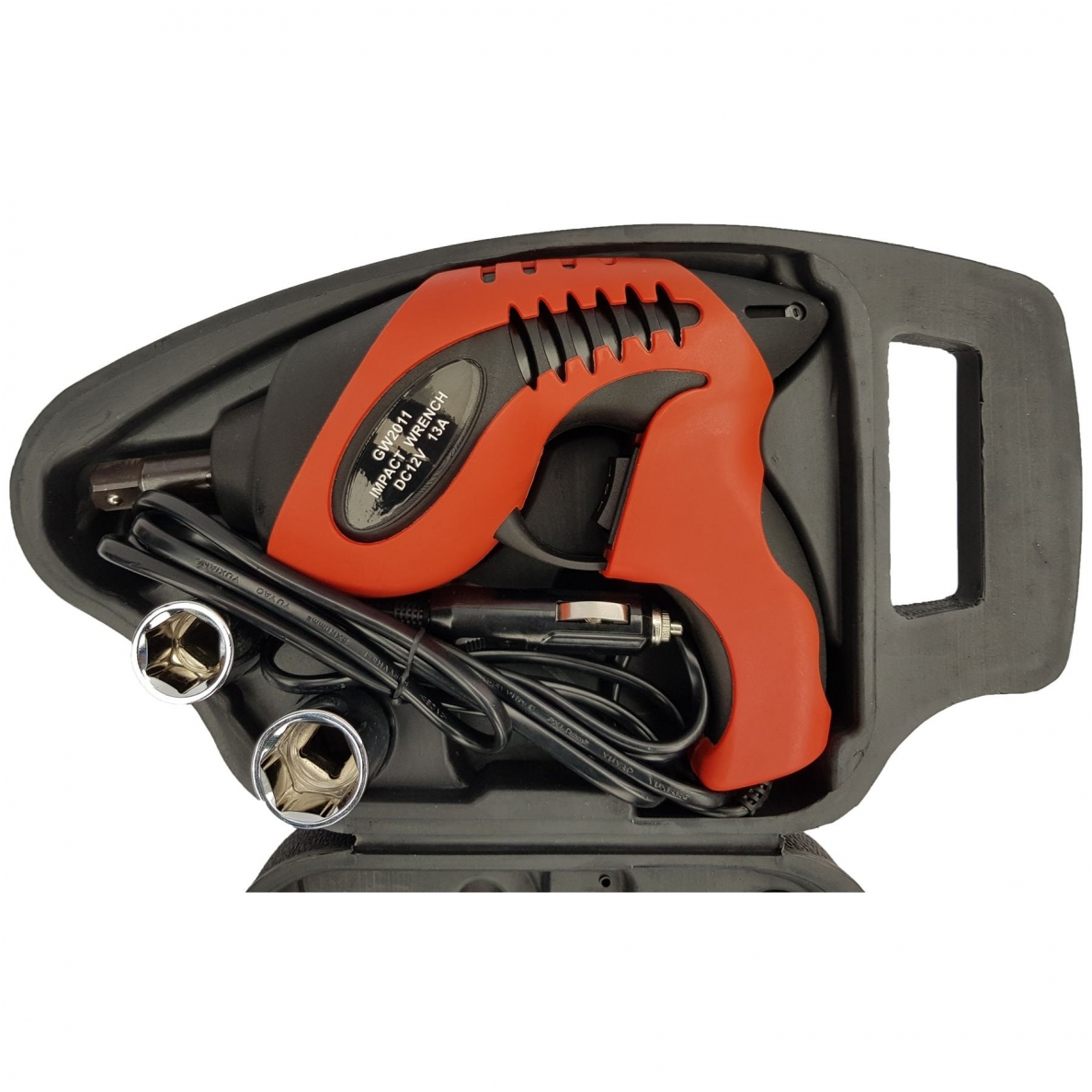 Smūginis veržliaraktis su galvutėmis (1/2") - 350 Nm., 12Volt 1 Smūginis veržliaraktis su galvutėmis (1/2") - 350 Nm., 12Volt 1