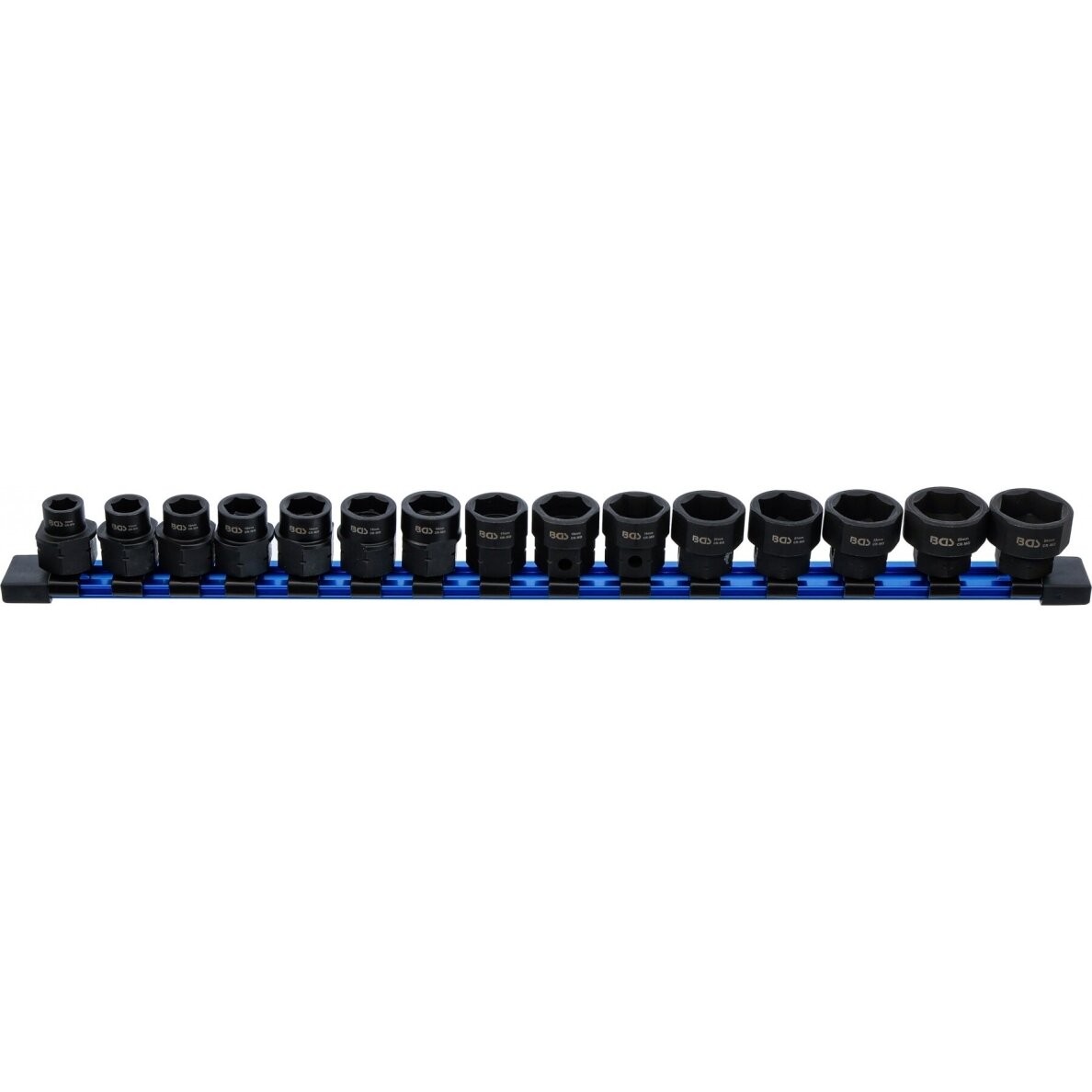 Smūginių galvučių rinkinys šešiakampės ypač plonos  12,5 mm.  (1/2")  10–24 mm.  15 vnt. 74700 3