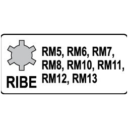 Smūginių antgalių rinkinys Ribe, M5-M13, 1/2" 1