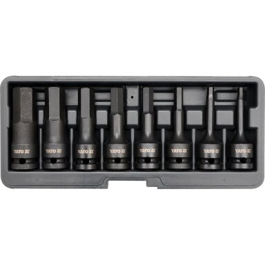 Smūginiai antgaliai  (1/2")  šešiakampis HEX 5 - 19mm. - 8vnt.